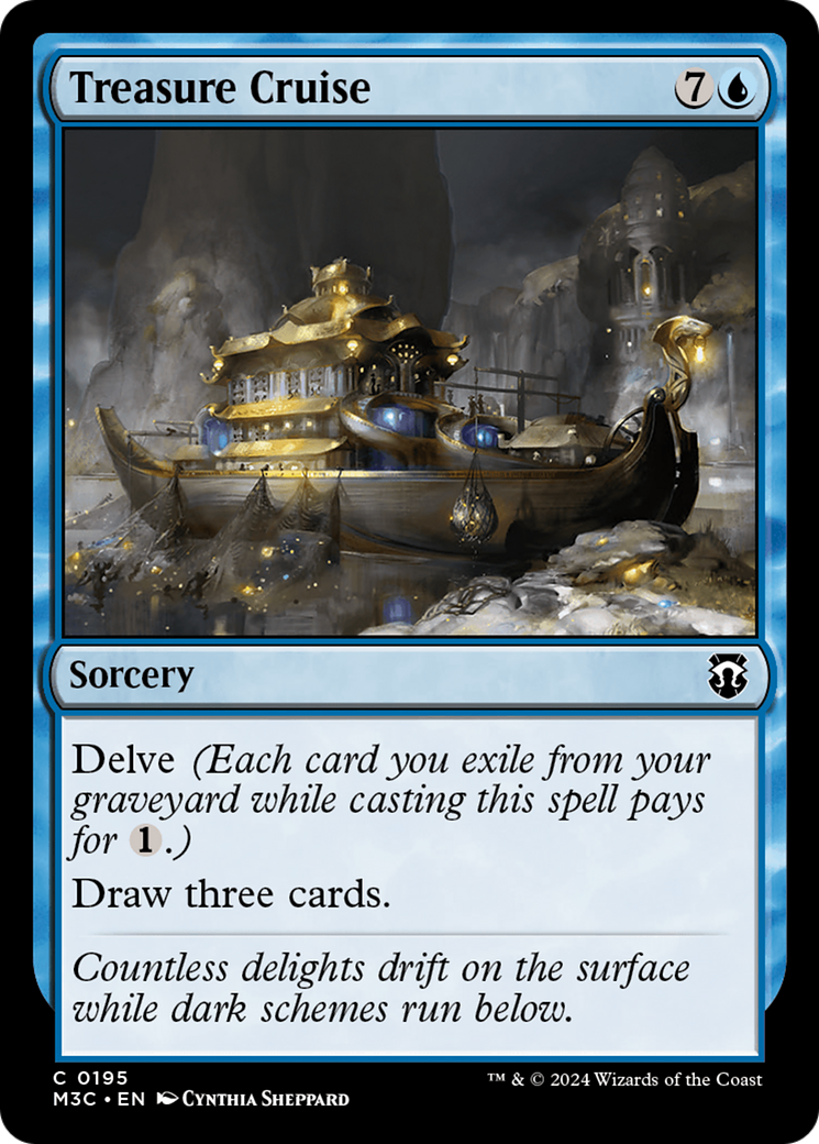 Treasure Cruise (Ripple Foil) [Modern Horizons 3 Commander] | Cracking-Singles