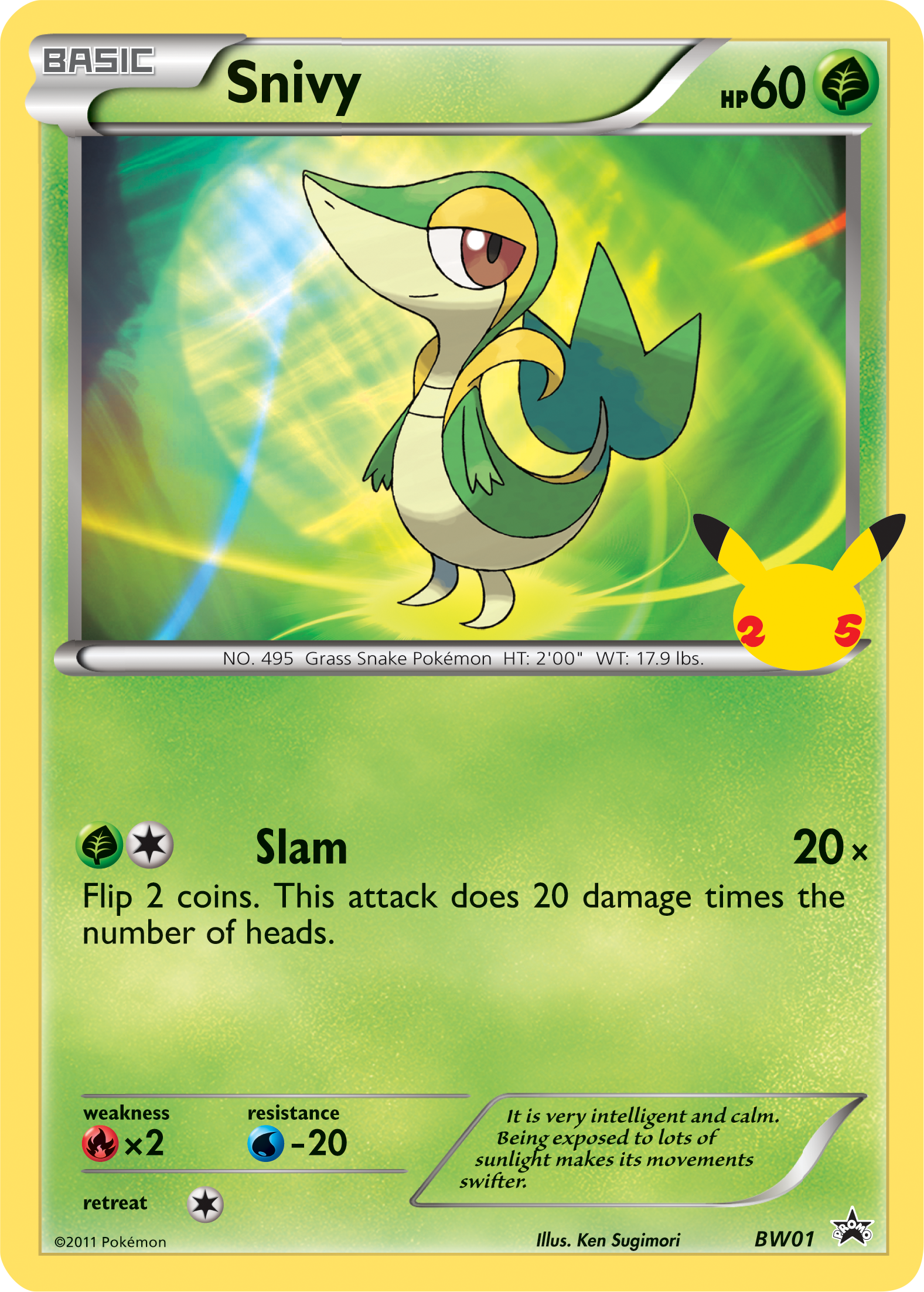 Snivy (BW01) (Jumbo Card) [First Partner Pack] | Cracking-Singles