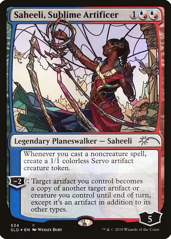 Saheeli, Sublime Artificer (Stained Glass) [Secret Lair Drop Promos] | Cracking-Singles