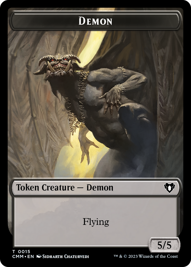 Eldrazi Spawn // Demon Double-Sided Token [Commander Masters Tokens] | Cracking-Singles