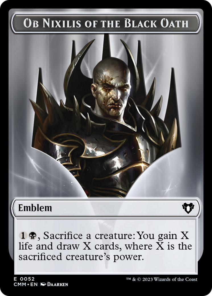 Ob Nixilis of the Black Oath Emblem [Commander Masters Tokens] | Cracking-Singles