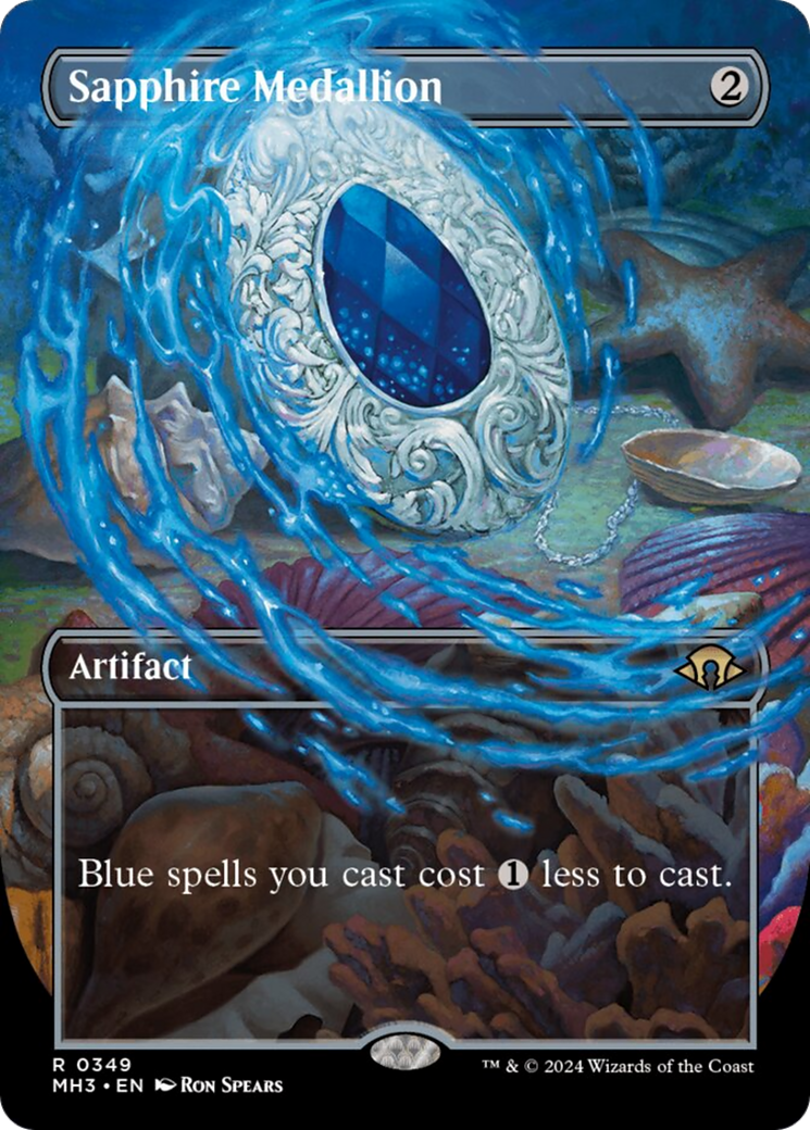 Sapphire Medallion (Borderless) [Modern Horizons 3] | Cracking-Singles