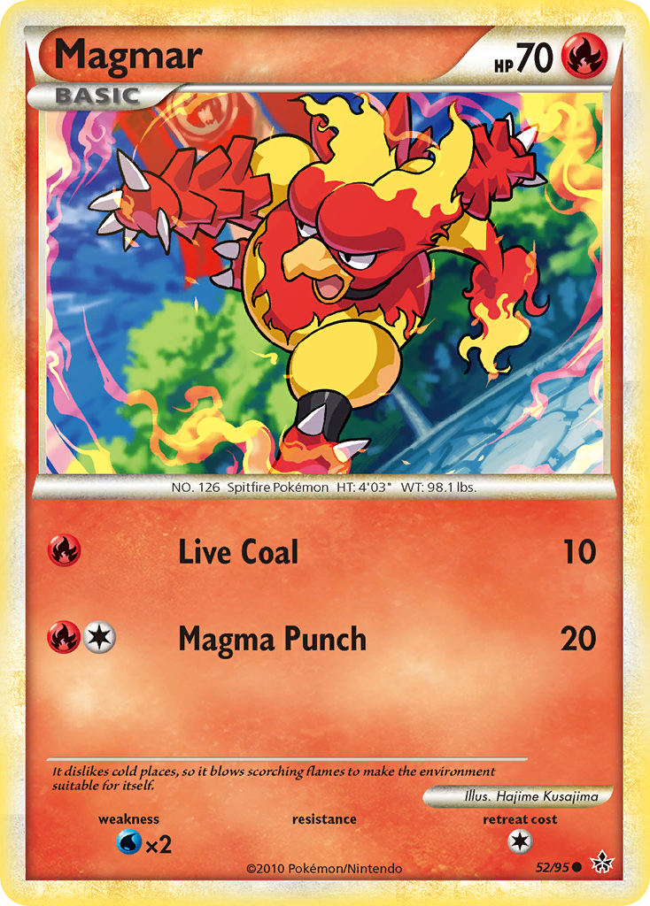 Magmar (52/95) [HeartGold & SoulSilver: Unleashed] | Cracking-Singles