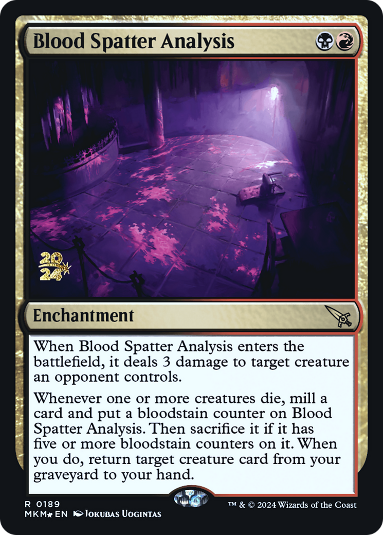 Blood Spatter Analysis [Murders at Karlov Manor Prerelease Promos] | Cracking-Singles