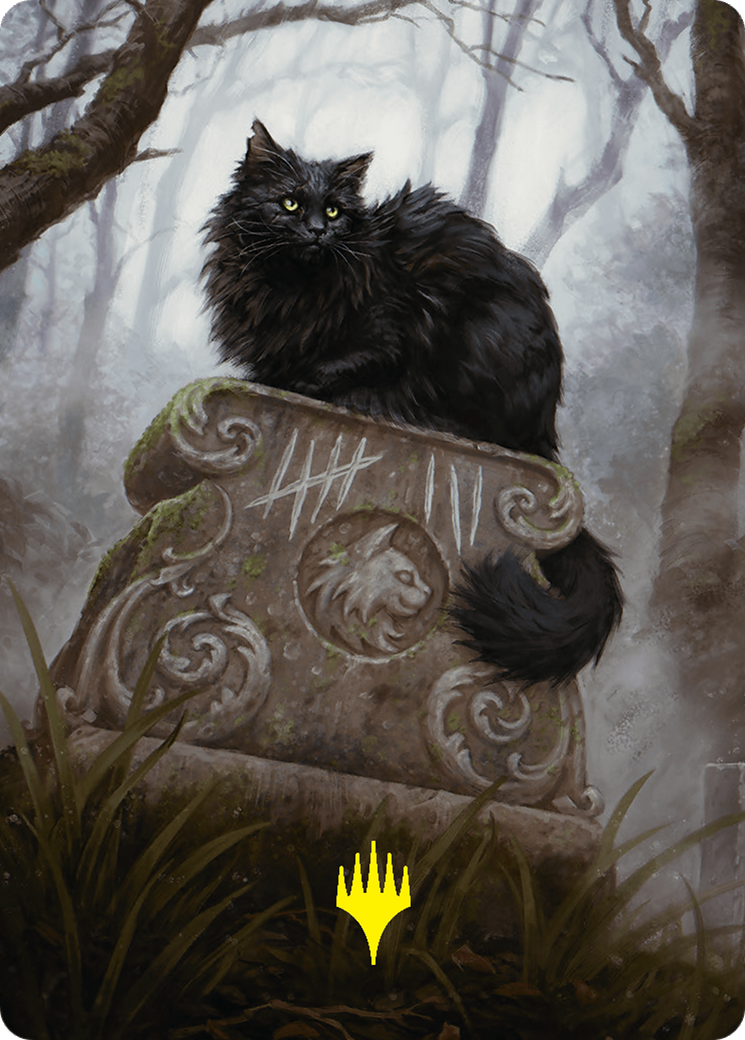 Nine-Lives Familiar 2 Art Card (36/54) (Gold-Stamped Planeswalker Symbol) [Foundations Art Series] | Cracking-Singles