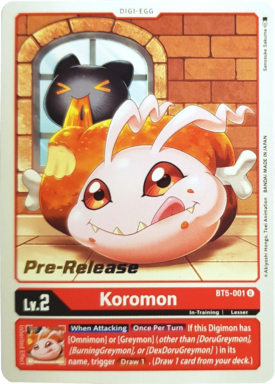 Koromon [BT5-001] [Battle of Omni Pre-Release Promos] | Cracking-Singles