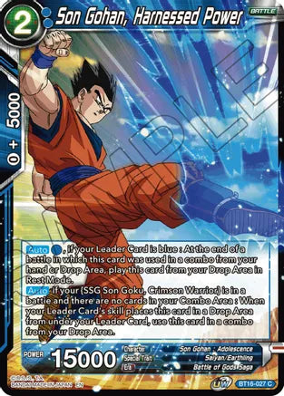 Son Gohan, Harnessed Power (BT16-027) [Realm of the Gods] | Cracking-Singles