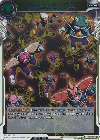 Frieza's Call (Event Pack 3 - 2019) (BT1-109_PR) [Promotion Cards] | Cracking-Singles