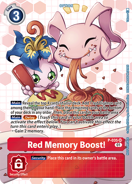 Red Memory Boost! [P-035] (Box Promotion Pack - Next Adventure) [Promotional Cards] | Cracking-Singles