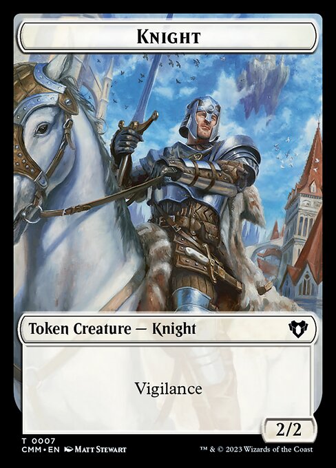 Treasure // Knight Double-Sided Token [Commander Masters Tokens] | Cracking-Singles