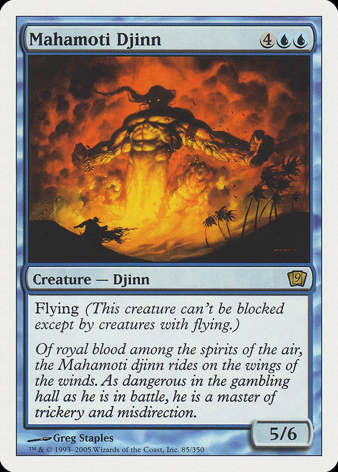 Mahamoti Djinn (9th Edition) [Oversize Cards] | Cracking-Singles