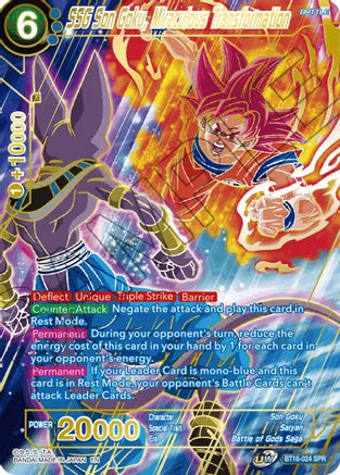 SSG Son Goku, Miraculous Transformation (SPR) (BT16-024) [Realm of the Gods] | Cracking-Singles