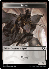 Spirit (0039) // Zombie (0013) Double-Sided Token [Commander Masters Tokens] | Cracking-Singles