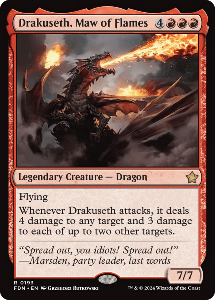 Drakuseth, Maw of Flames [Foundations] | Cracking-Singles