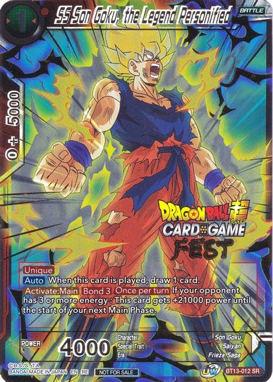 SS Son Goku, the Legend Personified (Card Game Fest 2022) (BT13-012) [Tournament Promotion Cards] | Cracking-Singles