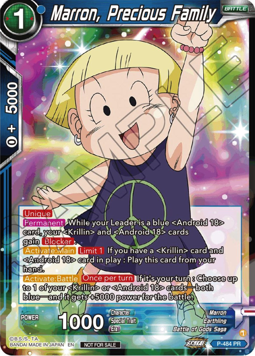 Marron, Precious Family (Zenkai Series Tournament Pack Vol.3) (P-484) [Tournament Promotion Cards] | Cracking-Singles