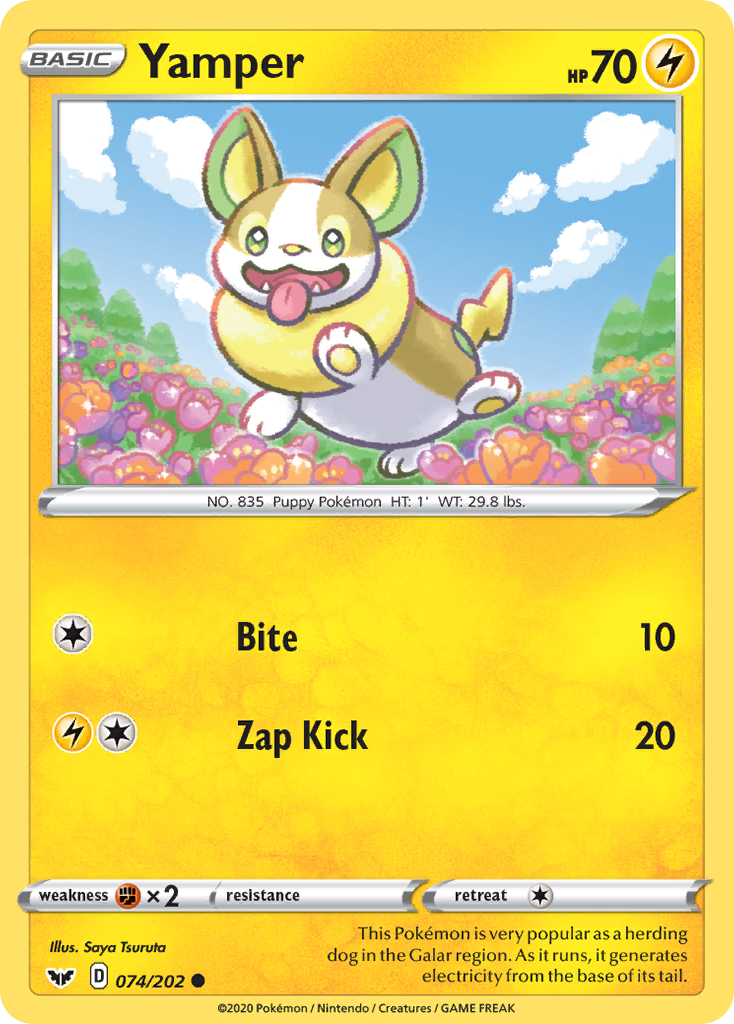 Yamper (074/202) [Sword & Shield: Base Set] | Cracking-Singles