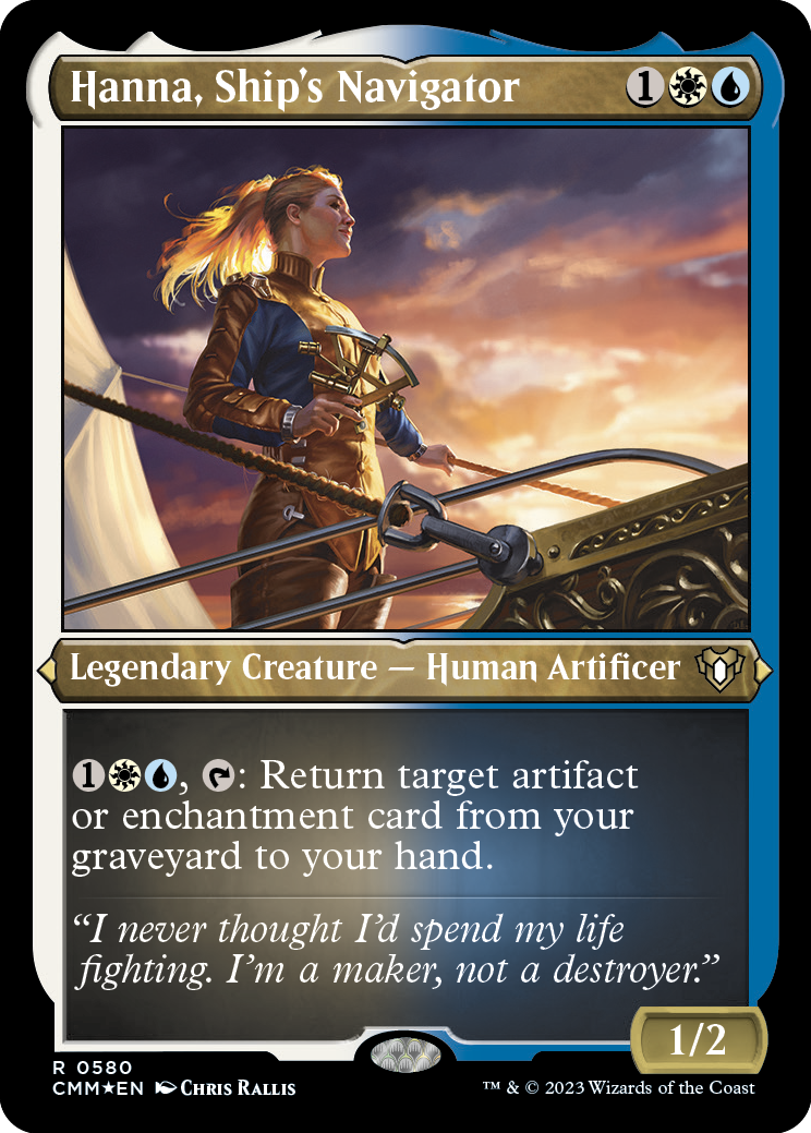 Hanna, Ship's Navigator (Foil Etched) [Commander Masters] | Cracking-Singles