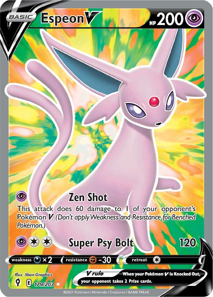 Espeon V (179/203) [Sword & Shield: Evolving Skies] | Cracking-Singles