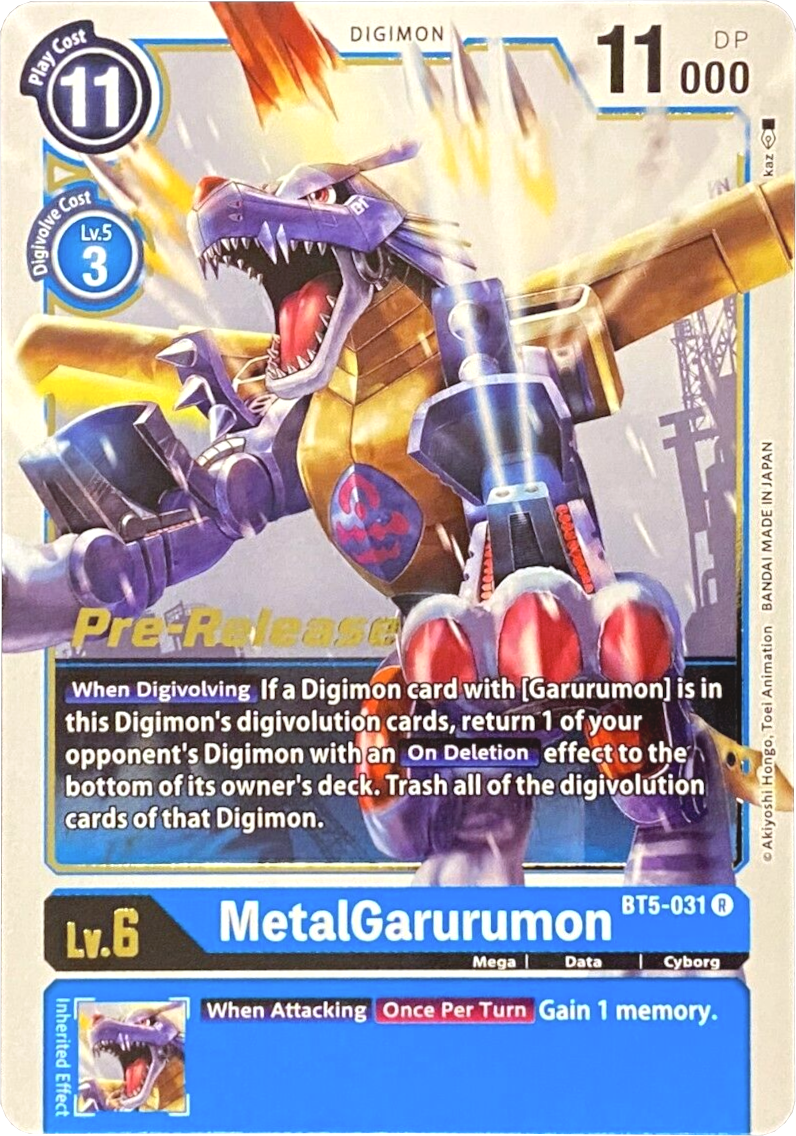 MetalGarurumon [BT5-031] [Battle of Omni Pre-Release Promos] | Cracking-Singles