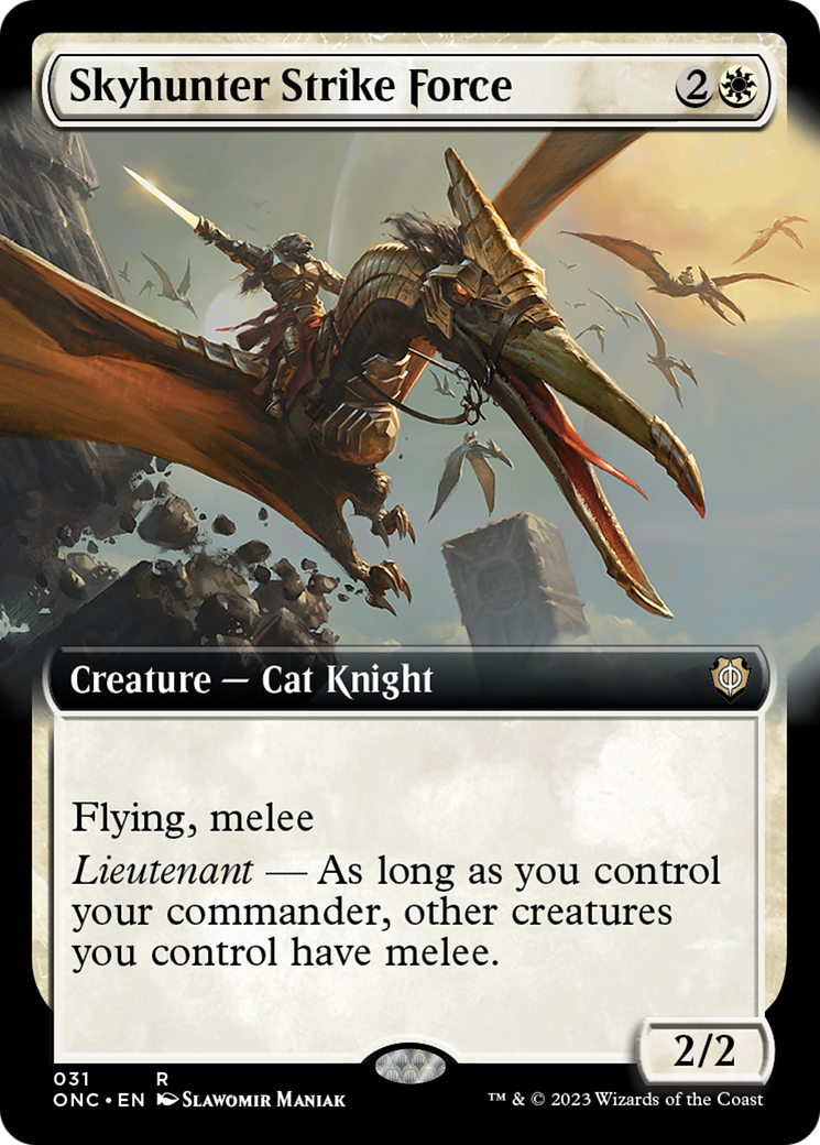 Skyhunter Strike Force (Extended Art) [Phyrexia: All Will Be One Commander] | Cracking-Singles