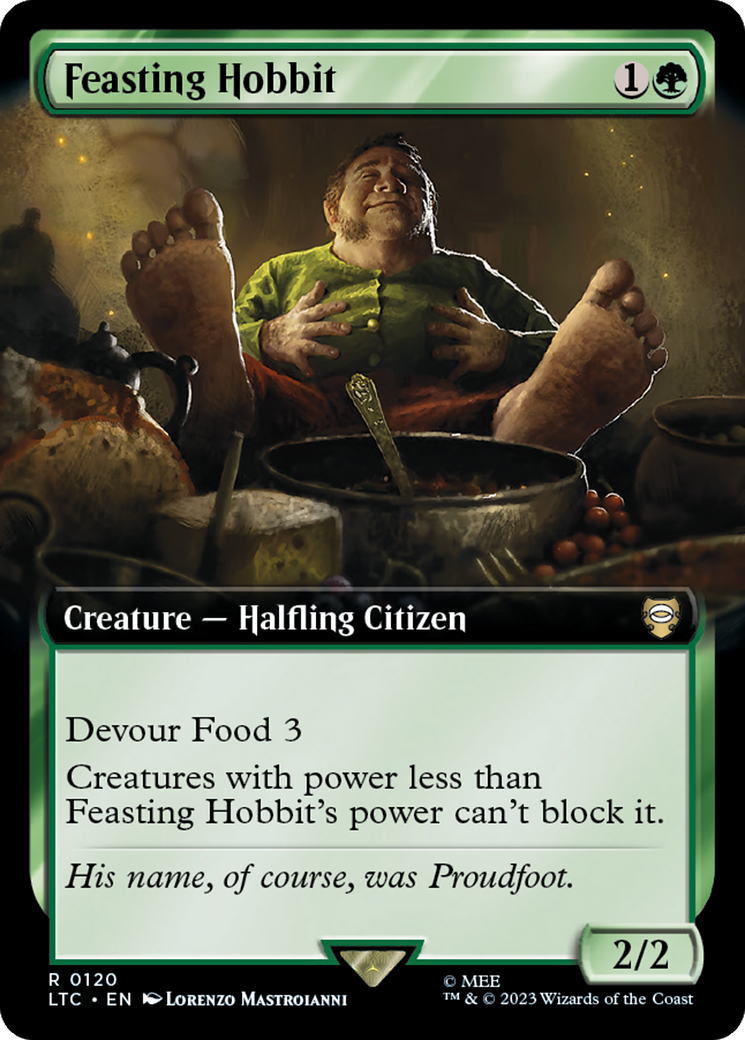 Feasting Hobbit (Extended Art) [The Lord of the Rings: Tales of Middle-Earth Commander] | Cracking-Singles