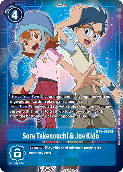 Sora Takenouchi & Joe Kido [BT5-088] (Buy-A-Box Promo) [Battle of Omni Promos] | Cracking-Singles