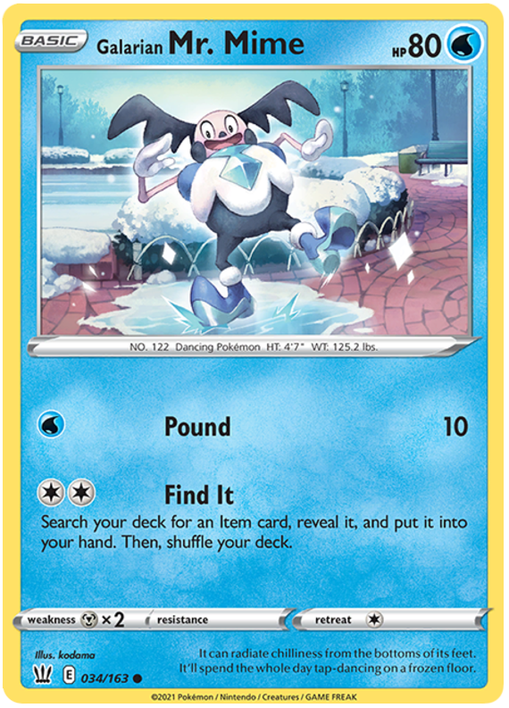 Galarian Mr. Mime (034/163) [Sword & Shield: Battle Styles] | Cracking-Singles