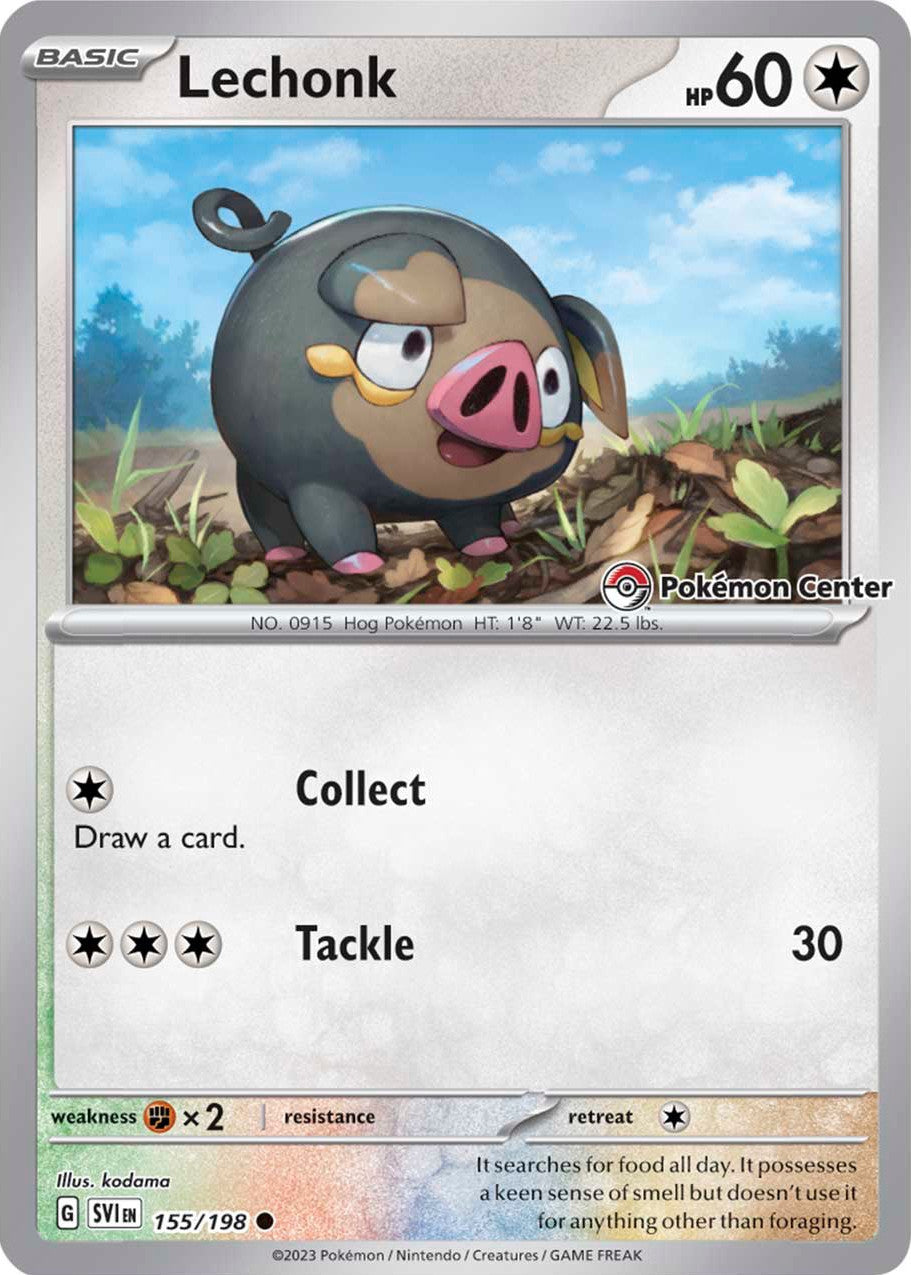 Lechonk (155/198) (Pokemon Center Exclusive) [Scarlet & Violet: Base Set] | Cracking-Singles