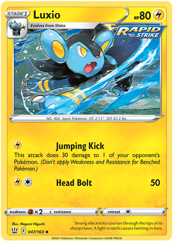 Luxio (047/163) [Sword & Shield: Battle Styles] | Cracking-Singles