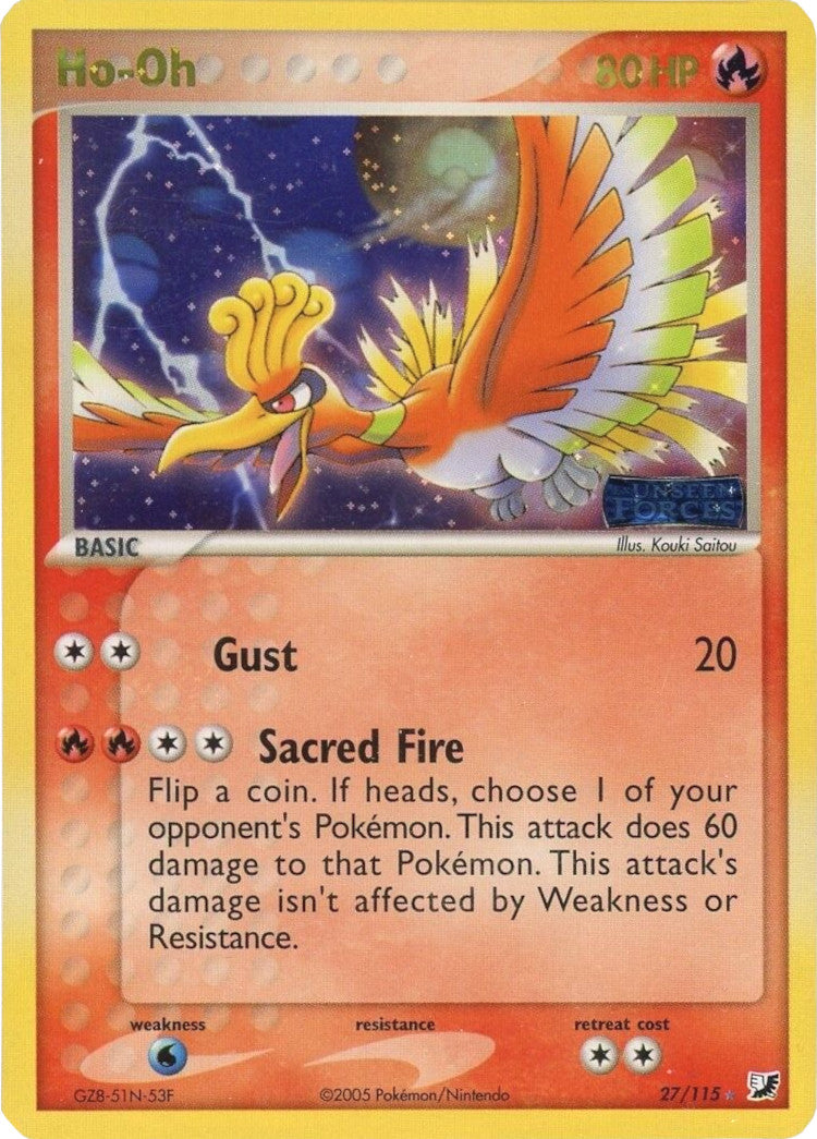 Ho-Oh (27/115) (Stamped) [EX: Unseen Forces] | Cracking-Singles