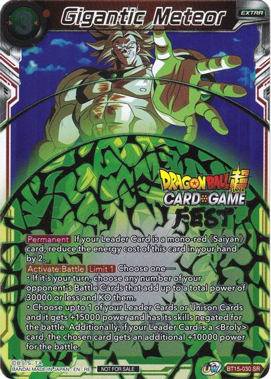 Gigantic Meteor (Card Game Fest 2022) (BT15-030) [Tournament Promotion Cards] | Cracking-Singles