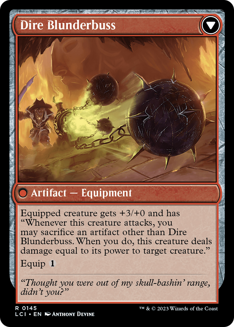 Dire Flail // Dire Blunderbuss [The Lost Caverns of Ixalan Prerelease Cards] | Cracking-Singles