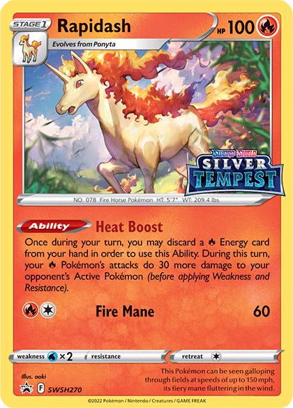 Rapidash (SWSH270) (Prerelease) [Sword & Shield: Black Star Promos] | Cracking-Singles