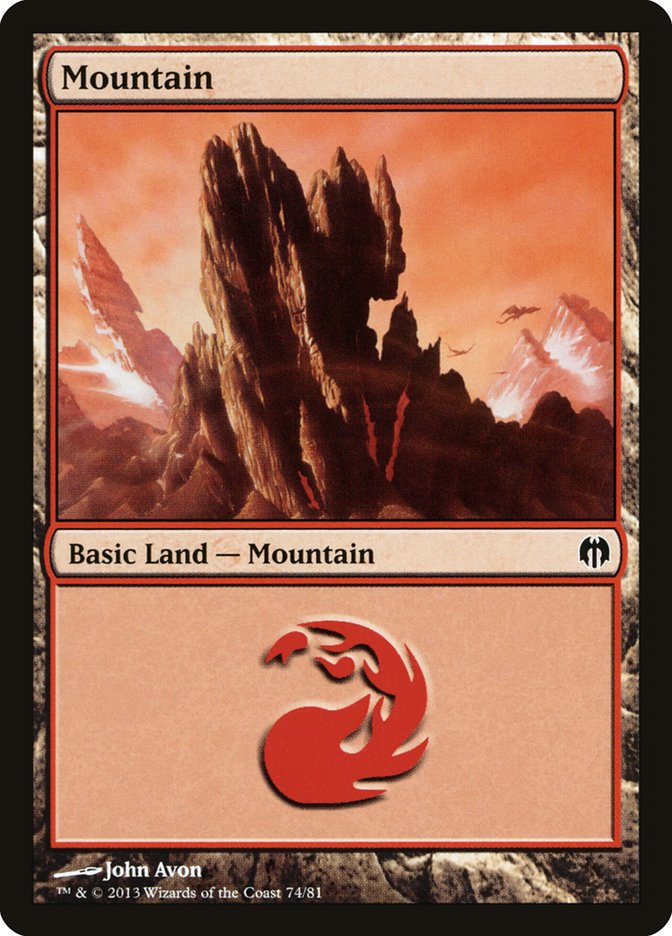 Mountain (74) [Duel Decks: Heroes vs. Monsters] | Cracking-Singles