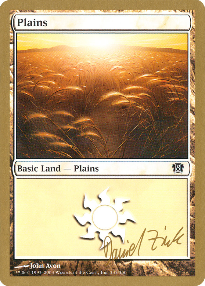 Plains (dz333) (Daniel Zink) [World Championship Decks 2003] | Cracking-Singles