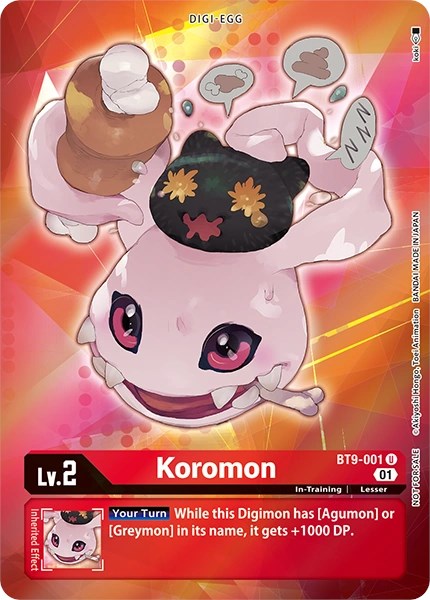 Koromon [BT9-001] (Alternative Art - Box Topper) [X Record] | Cracking-Singles