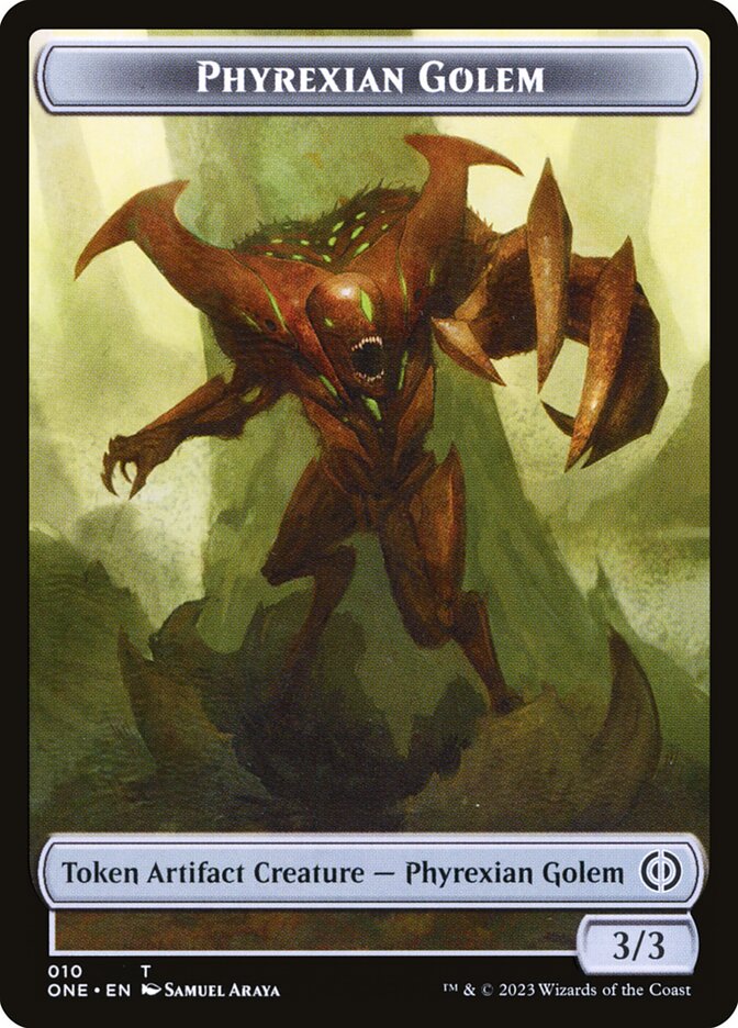 Phyrexian Goblin // Phyrexian Golem Double-Sided Token [Phyrexia: All Will Be One Tokens] | Cracking-Singles