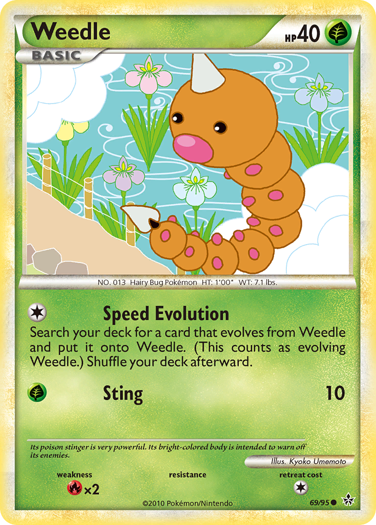 Weedle (69/95) [HeartGold & SoulSilver: Unleashed] | Cracking-Singles