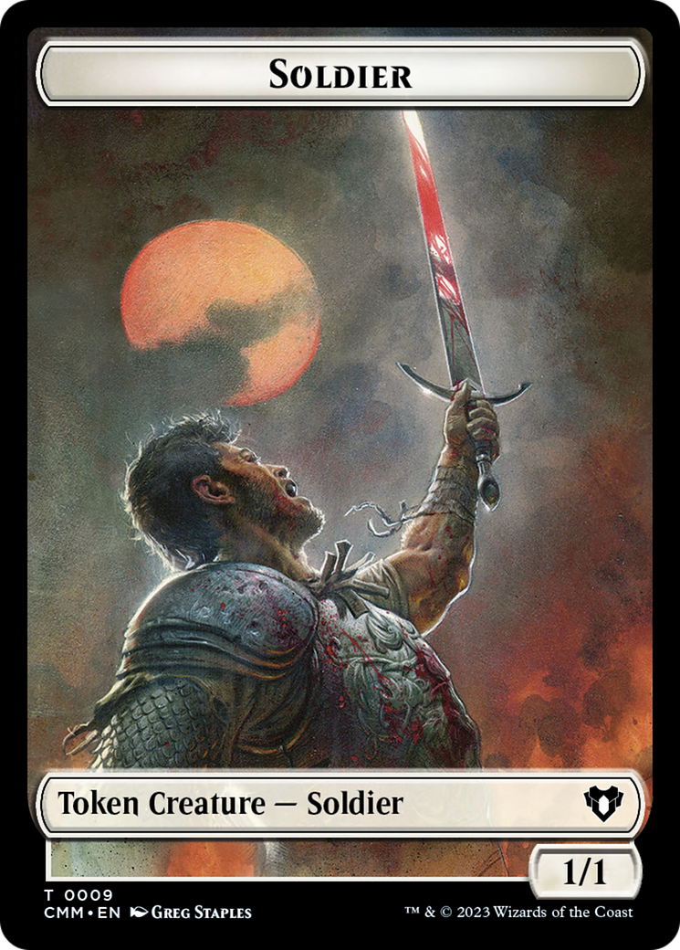 Soldier // Elephant Double-Sided Token [Commander Masters Tokens] | Cracking-Singles