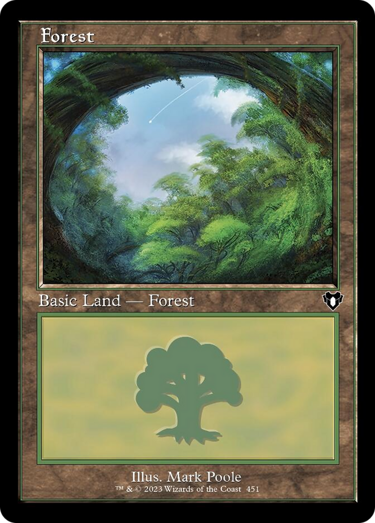 Forest (451) (Retro) [Commander Masters] | Cracking-Singles