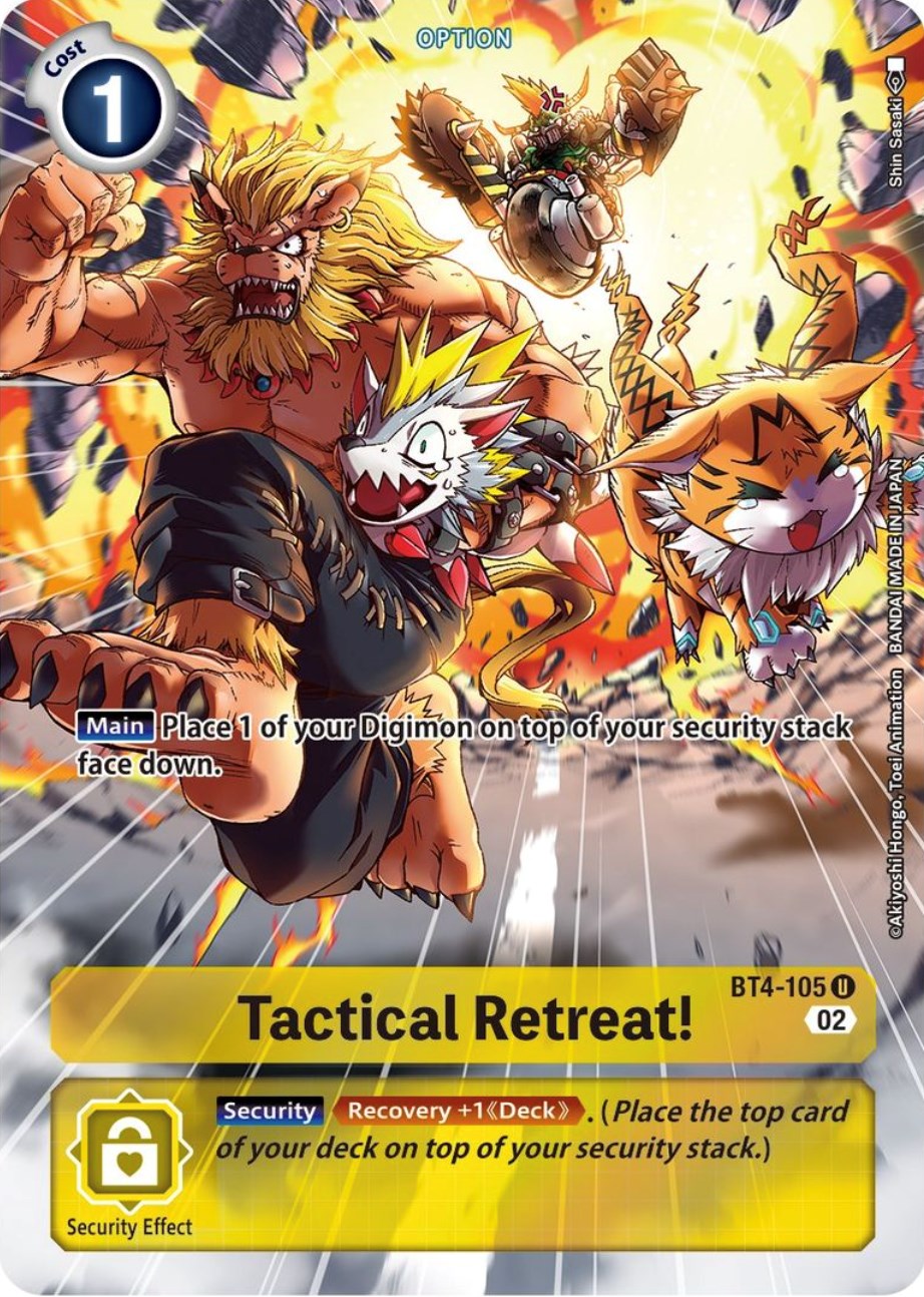 Tactical Retreat! [BT4-105] (Alternate Art) [Starter Deck: Beelzemon Advanced Deck Set] | Cracking-Singles