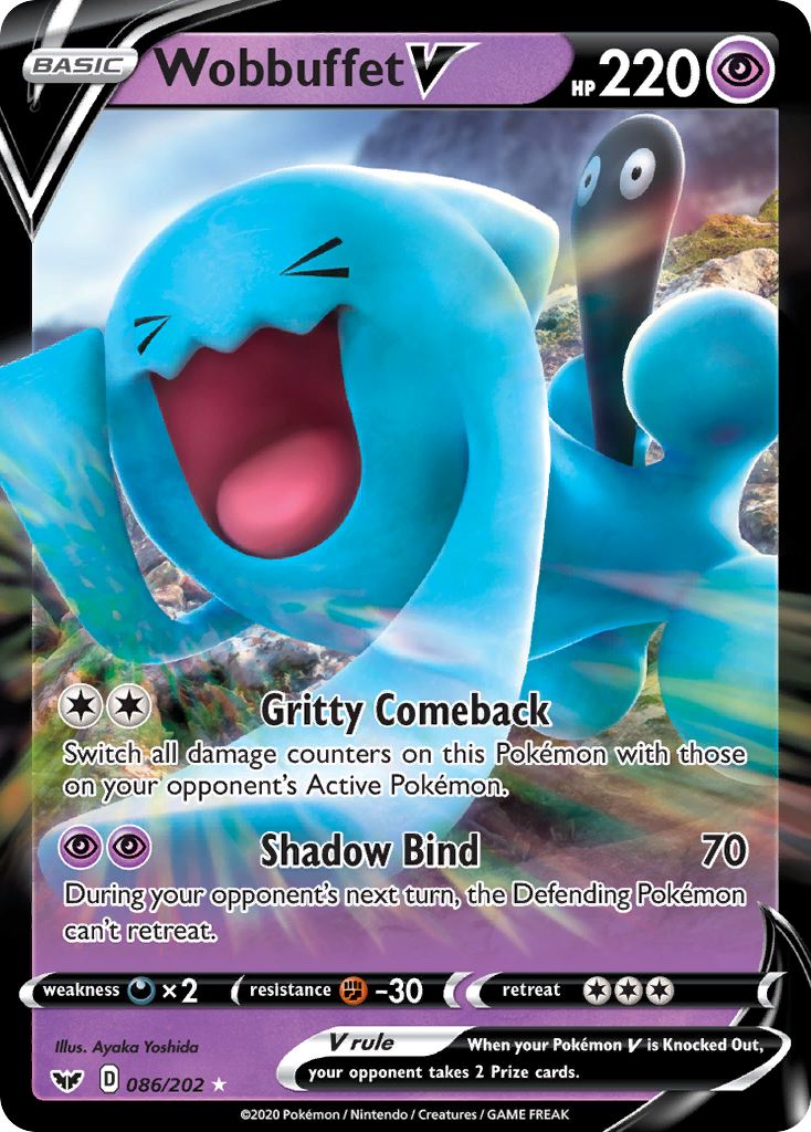 Wobbuffet V (086/202) [Sword & Shield: Base Set] | Cracking-Singles