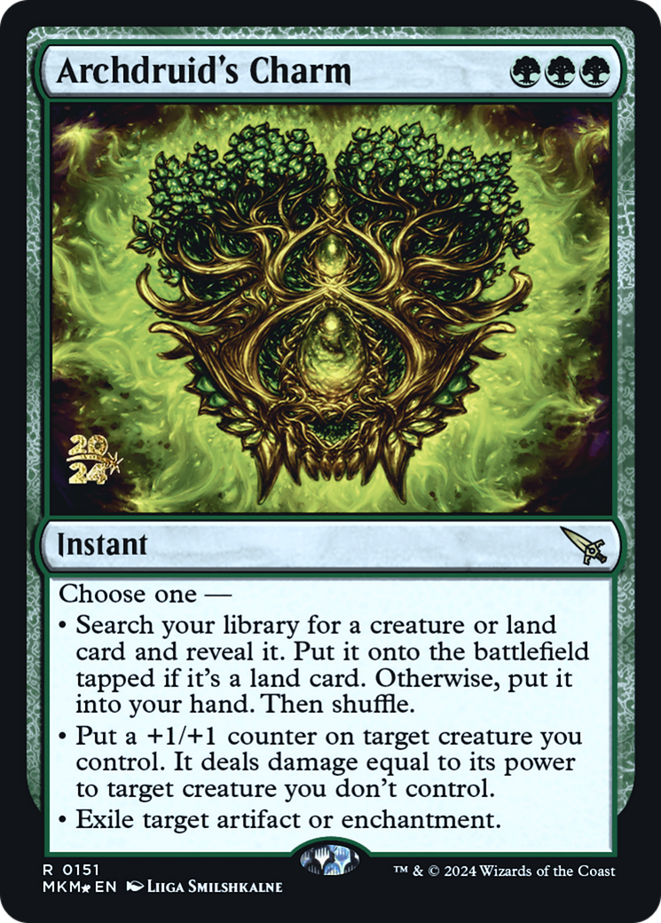 Archdruid's Charm [Murders at Karlov Manor Prerelease Promos] | Cracking-Singles