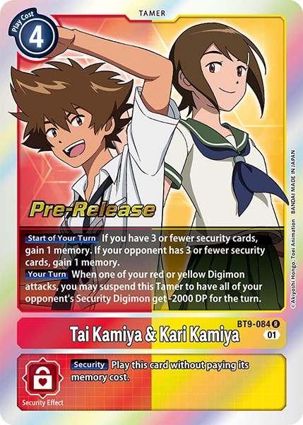 Tai Kamiya & Kari Kamiya [BT9-084] [X Record Pre-Release Promos] | Cracking-Singles