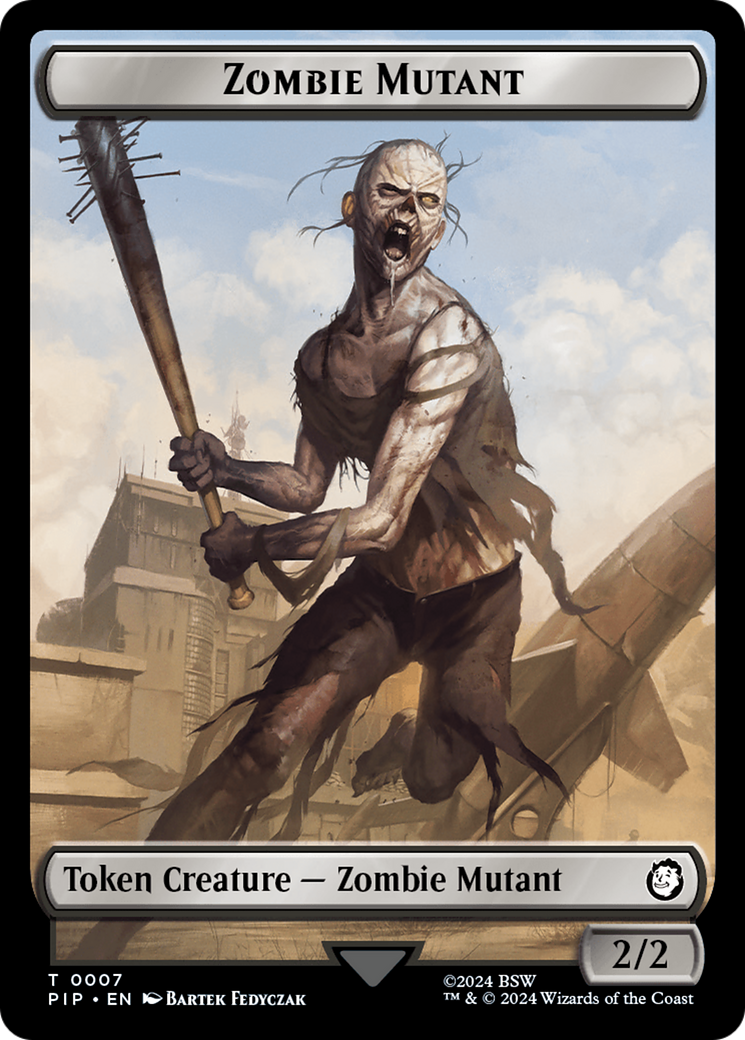 Energy Reserve // Zombie Mutant Double-Sided Token [Fallout Tokens] | Cracking-Singles