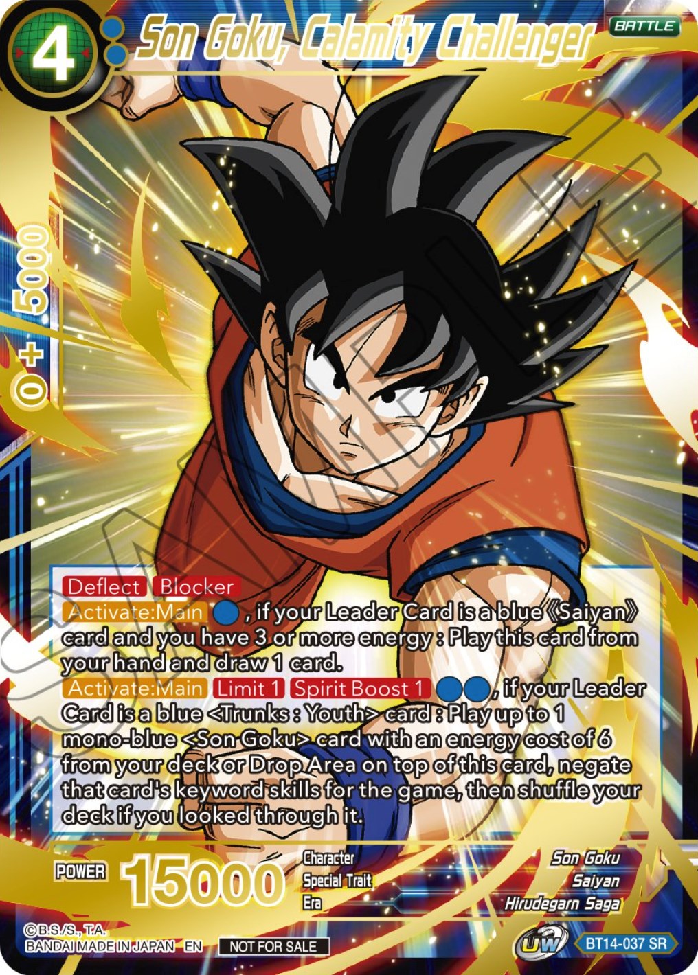 Son Goku, Calamity Challenger (BT14-037) [Tournament Promotion Cards] | Cracking-Singles