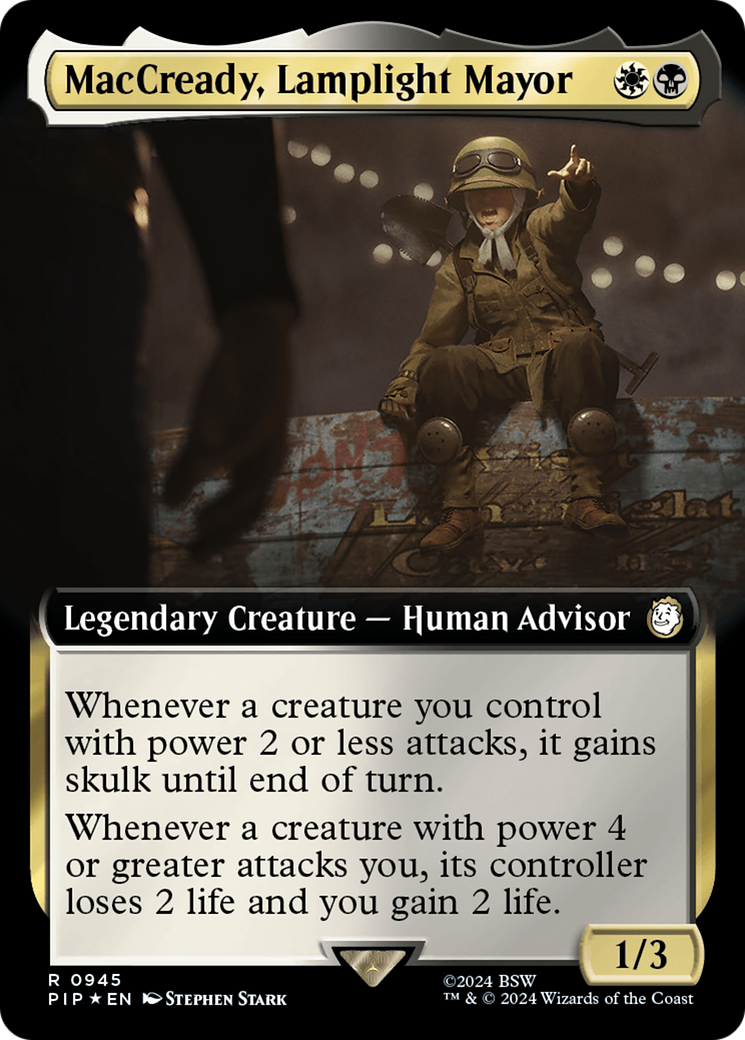 MacCready, Lamplight Mayor (Extended Art) (Surge Foil) [Fallout] | Cracking-Singles