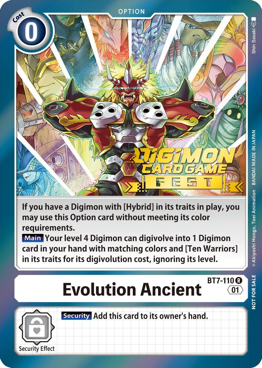 Evolution Ancient [BT7-110] (Digimon Card Game Fest 2022) [Next Adventure Promos] | Cracking-Singles