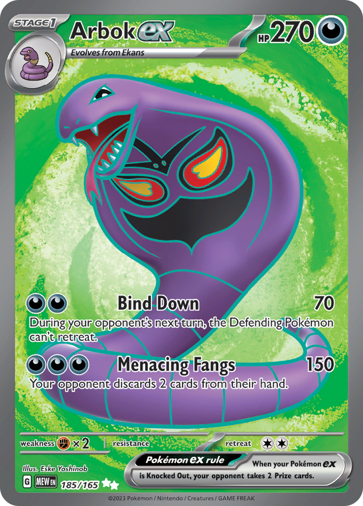 Arbok ex (185/165) [Scarlet & Violet: 151] | Cracking-Singles